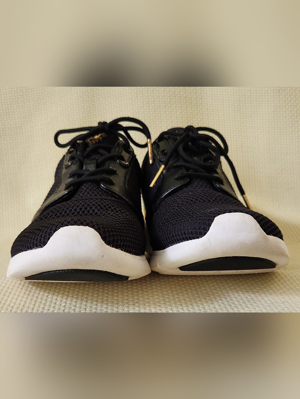 MICHAEL Michael Kors Miles Black Mesh Snake Trainer Sneakers Size 7.5M Snakeskin - Picture 7 of 16